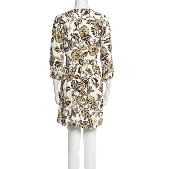 ba&sh Volver Floral Paisley Dress Ecru Size Small - Picture 3 of 11